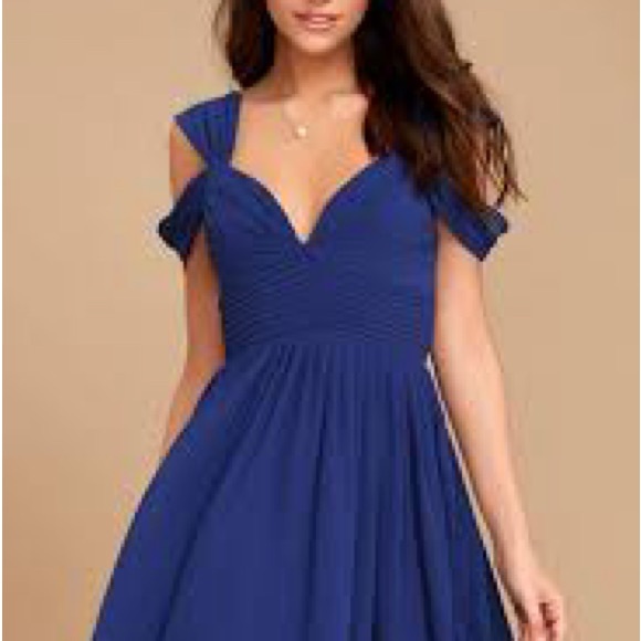 Lulu's Royal Blue Prom Dress - Picture 1 of 6